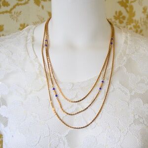 Vintage Sarah Coventry Triple Chain Necklace